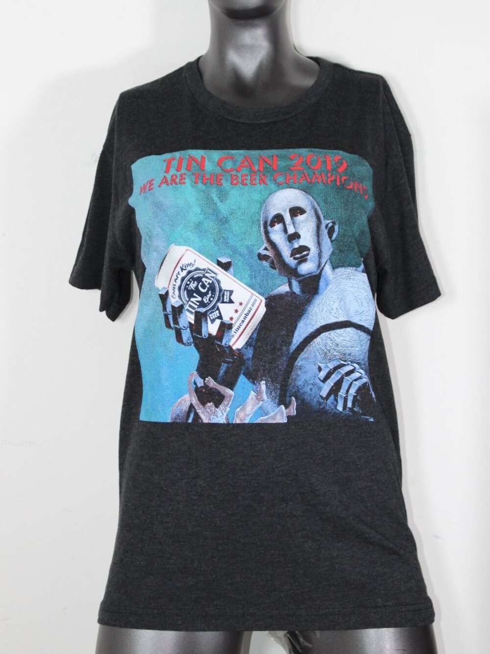 Vintage Queen Parody Tee - Tin Can Bar Beer Tour Graphic T-Shirt S